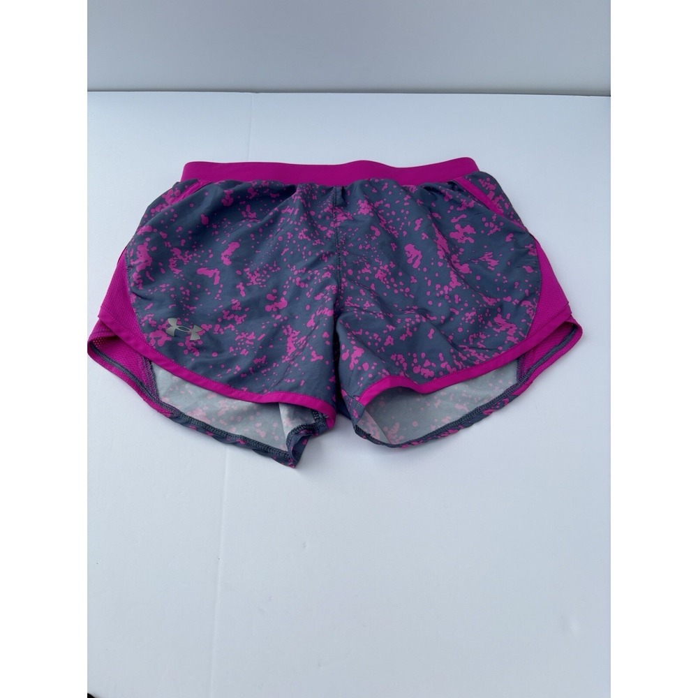 Under Armour Shorts Women Size XS Pink‎ Gray Athleisure Lined Running Gym Active
